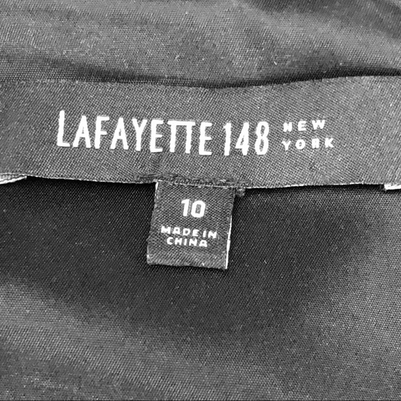 Lafayette Black sheath w/ leather panels. - Picture 5 of 7